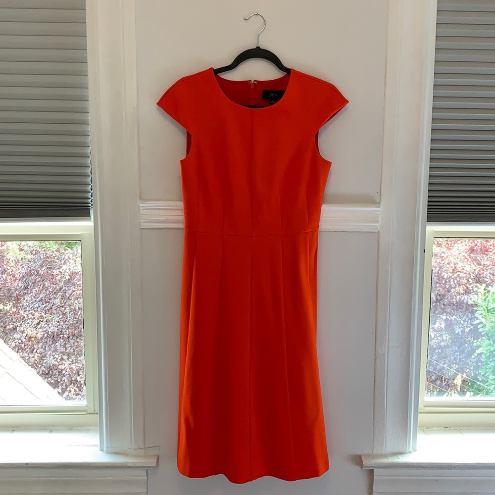 J Crew cap-sleeve A-line midi dress (size 4)
